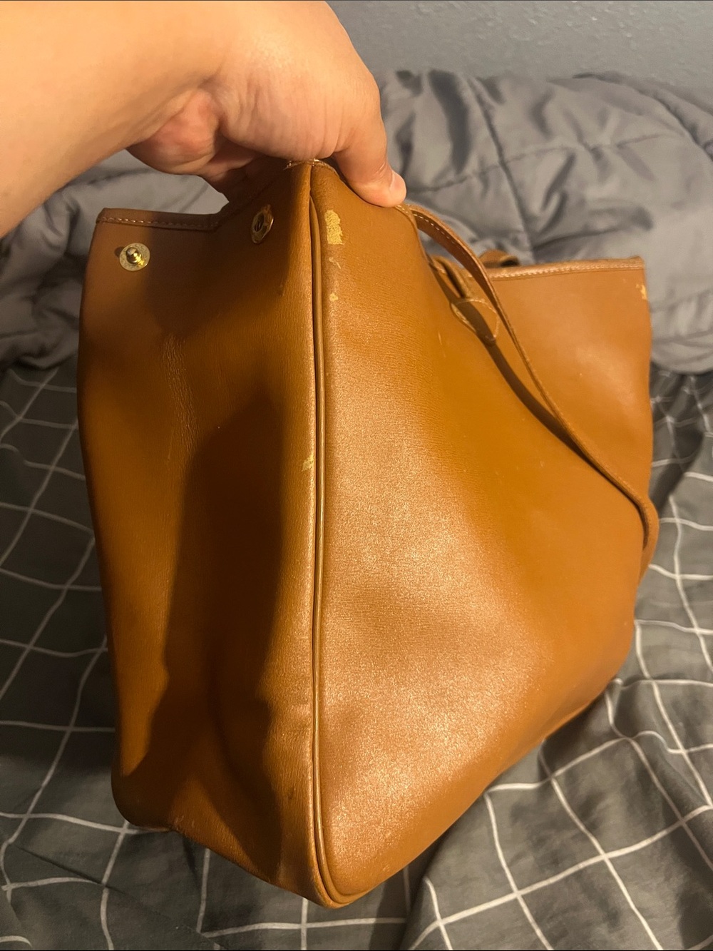 Longchamp Brown Leather Shoulder Tote - Timeless Everyday Bag - Picture 5 of 16